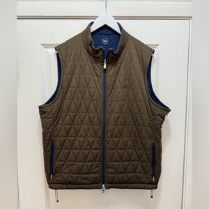 Peter Millar Reversible Vest In Carob Brown